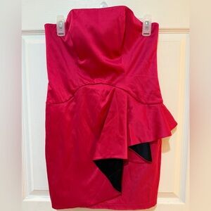 Silvergate Size S Elegant Red Strapless Dress! NWOT! P2P 14 length 24